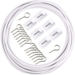 Curtain Wire with Self-Adhesive Hooks