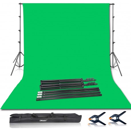 Photo Video Studio 8.5 x 10ft Green Screen Backdrop Stand Kit