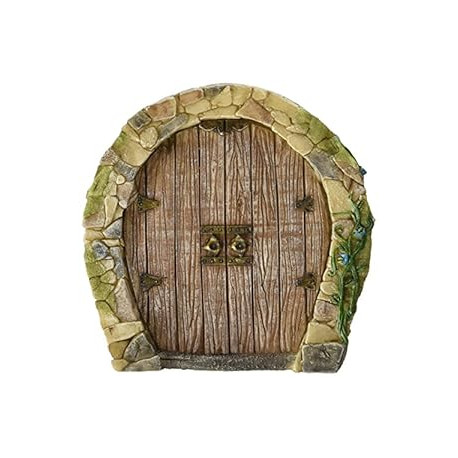 Miniature Fairy Garden Enchanted Gnome Home Door, Brown