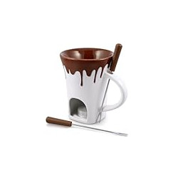 4-Piece Nostalgia Chocolate Fondue Mug Set