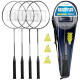 Sports 4-Player Badminton Set with 4 Rackets