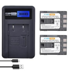 2 Pack NB-2L NB-2LH 1400 mAh Camera Battery