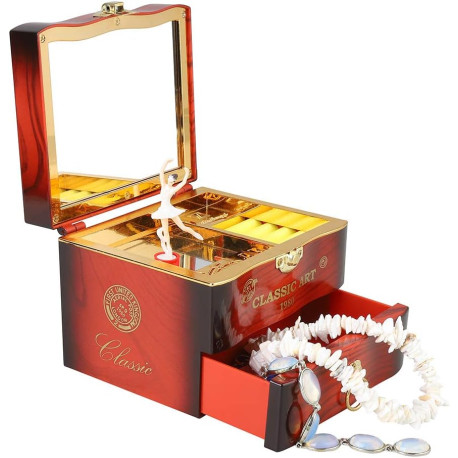 Creative Spin Music Box Ballerina Jewelry