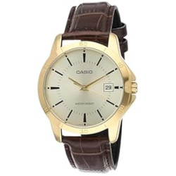 Casio Men's MTP-V004GL-9A Date Quartz Watch with Genuine Leather