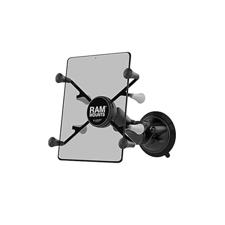 Twist-Lock Suction Cup Mount for 7"-8" Tablets with Medium Arm for Vehicle Windshields
