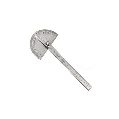 Stainless Steel 0-180 Protractor Angle Finder Arm Rule Measure