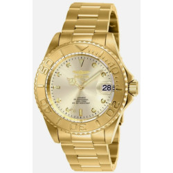Invicta Men's Watch Pro Diver Automatic Yellow Gold Dial Steel Bracelet 9010
