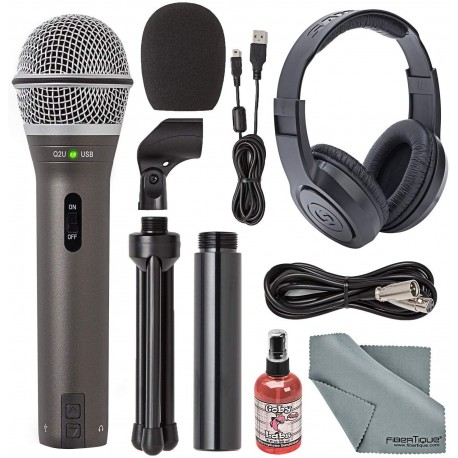Samson Q2U Handheld Dynamic USB Microphone Recording and Podcasting Kit
