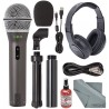 Samson Q2U Handheld Dynamic USB Microphone Recording and Podcasting Kit