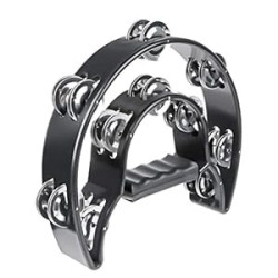 Half Moon Musical Tambourine Double Row