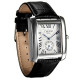 Mens Square Watch, Vintage Leather Cuff Watch