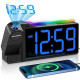 Projection Alarm Clock for Bedroom Ceiling 180° Rotatable