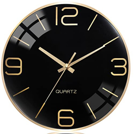 12 Inch Silent Modern Wall Clocks Battery Operated
