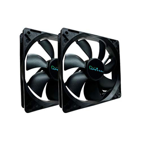 APEVIA AF212S-BK 120mm 4pin Molex & 3pin Motherboard Silent Black Case Fan (4-pk)