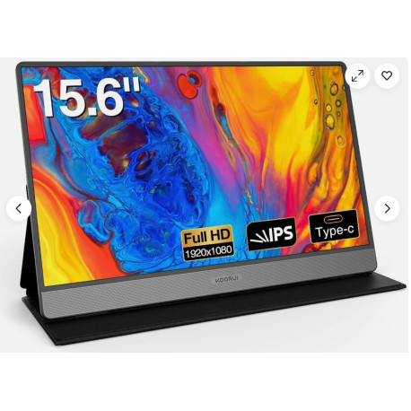 Portable Monitor 15.6" 1080P FHD USB-C HDMI Speakers
