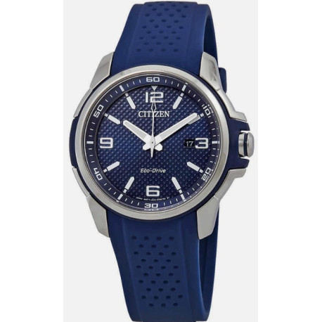 Citizen AR Blue Dial Blue Polyurethane Eco-Drive Men's Watch