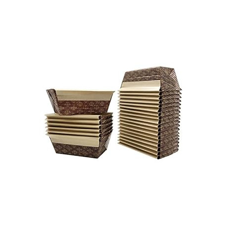 Paper Baking Mini Loaf Pan by Kitchen Supply, 4 x 2 x 2 inch, Set of 25