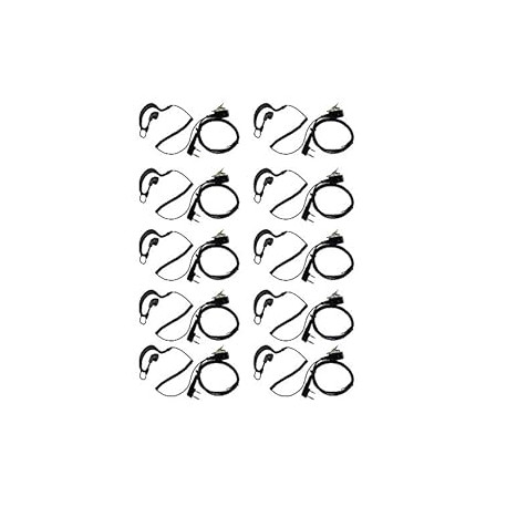 1 pack 10 Walkie Talkieds Earpiece Headset