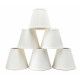 Small Lamp Shade Set of 6 Chandelier Shades 3" X 6" X 5" White