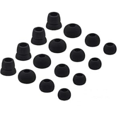 16PCS 8 Pairs with 4 Size Options for Powerbeats Black pbb16