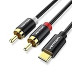 USB C to 2 RCA Audio Cable