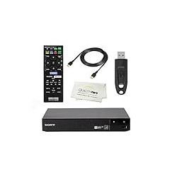 Sony BDP-BX370 Blu-ray Disc Player with Built-in Wi-Fi and HDMI Cable with Ultra USB Flash Drive 64GB