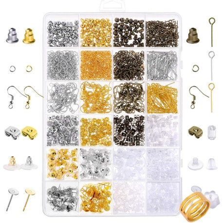 2400Pcs Earring Making Supplies Kit