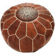 Premium Moroccan Leather Ottoman Pouf Cover