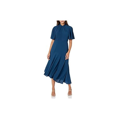 Women's Sophisticated Twist Neck Detail Dress