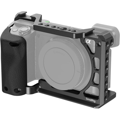 SmallRig Cage with Silicone Handgrip & Cold Shoe for Sony a6100