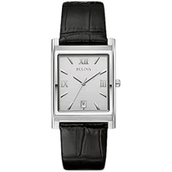 Bulova Men's Stainless Steel 3-Hand Calendar Date Quartz Watch