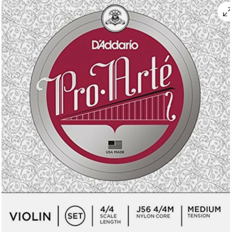 Pro-Arte Violin Strings Set 4/4 Medium J56 4/4 M D'Addario