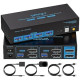 8K@60Hz Displayport KVM Switch 2 Monitors 2 Computers