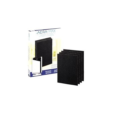 Fellowes Carbon Filters for AeraMax Air Purifiers - 4 Pack (9324201),Black, 16.1" x 12.4" x 0.2"