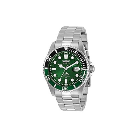 Invicta Men's 30808 Pro Diver Quartz 3 Hand Green Dial Watch