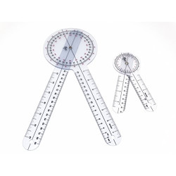 Set of 2 Piece Spinal Goniometer Protractor Ruler 360