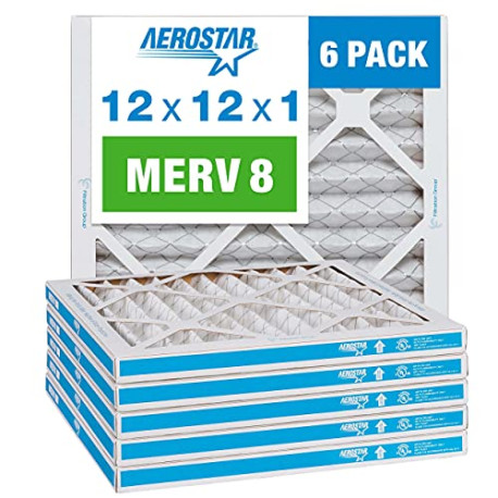 12x12x1 MERV 8 - 6 Count - High Efficiency Pleated HVAC