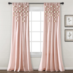 Window Curtain Panel (Single Panel), 84" L x 52" W, Blush
