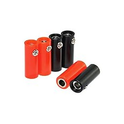 6PCS 4mm Banana Female Socket Speaker Cable Connector Adapter Black Red