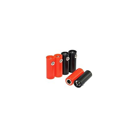 6PCS 4mm Banana Female Socket Speaker Cable Connector Adapter Black Red