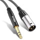 1/4" to XLR Cable, 6.35mm TRS to XLR Male Nylon Braid