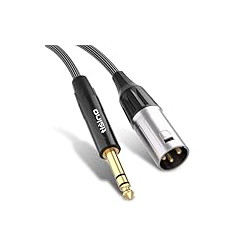 1/4" to XLR Cable, 6.35mm TRS to XLR Male Nylon Braid