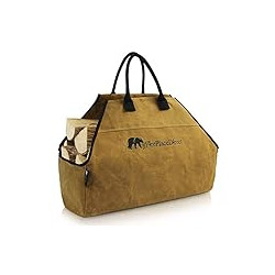 Heavy Duty Waxed Canvas Log Carrier Tote Bag