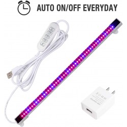 LED Grow Light Strip, Full Spectrum Auto On&Off Every Day Grow Light with 48 LEDs
