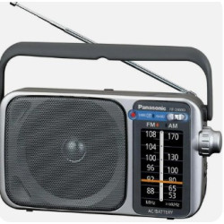 Panasonic RF-2400D Portable AM/FM Radio - Battery & AC Powered, Silver