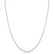10k White Gold Singapore Chain Necklace For Women