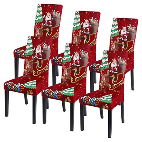Christmas Dining Chair Covers Set of 4