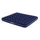 Comfort Quest Flocked King Size Air Bed 80 X 72 X 8.5 Inch Blue