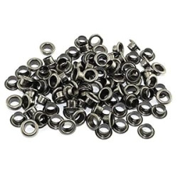 100pcs 4mm Black Metal Eyelets
