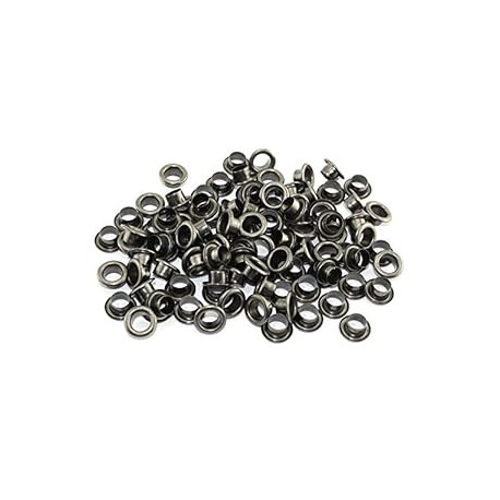 100pcs 4mm Black Metal Eyelets